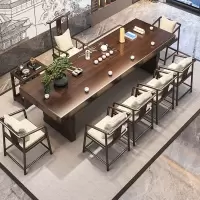 法耐新中式茶桌椅组合家用茶台全套功夫禅意茶桌办公室泡茶桌