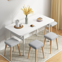 法耐折叠餐桌家用小户型出租屋吃饭桌子简约现代靠墙长方形简易小饭桌