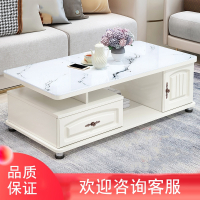 法耐茶几桌客厅家用小户型简约现代圆角客厅玻璃轻奢餐桌电视柜组合