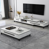 法耐岩板茶几电视柜组合墙柜现代简约轻奢风可伸缩小户型电视机柜