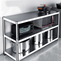 不锈钢货架厨房置物架3层加厚医匠多功能储物架酒店厨具收纳微波炉架