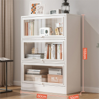 医匠书架落地客厅尘仿玻璃门置物架展示家用储物收纳柜学生靠墙书柜