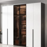 医匠大衣柜家用卧室小户型现代简约轻奢简易玻璃极简全屋定制柜子