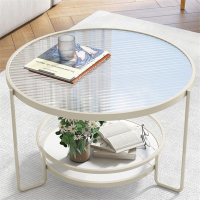 医匠长虹钢化玻璃茶几小户型客厅圆形家用极简小桌子网红现代轻奢