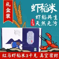 红马虾稻米3kg礼盒装大米1kg*3袋新米 真空包装香米粳米农家长粒大米