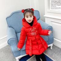 儿童唐装冬装女童汉服棉服新年服喜庆中国风宝宝加厚拜年服棉衣潮[12月15日发完]