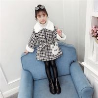 女童毛呢外套秋装2019新款秋冬童装小女孩中长款洋气儿童呢子大衣