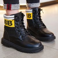 儿童马丁靴2019年秋冬季新款英伦风时尚加绒中大女童洋气二棉鞋潮