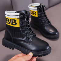 儿童马丁靴英伦风冬季加绒中大男潮短靴子2019新款女童洋气二棉鞋