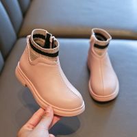 女童短靴皮鞋2019年新款秋季靴子儿童鞋洋气加绒二棉马丁靴秋冬款