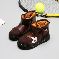 [3-12岁][加绒加厚]儿童鞋马丁靴男童雪地靴女童靴子冬2017新款加厚防水宝宝棉鞋短靴