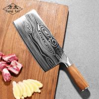 [购前咨询]适用不锈钢菜刀家用大马士革纹刚斩切刀切片骨超快锋利酒店厨师厨房