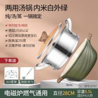 [购前咨询]适用北欧风电磁炉专用锅汤锅家用麦饭石不粘锅煮锅炖锅熬阿胶锅专用锅