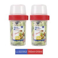 【购前咨询】适用乐扣乐扣双层保鲜盒密封罐酸奶水果沙拉儿童饭盒分隔格便当辅食盒