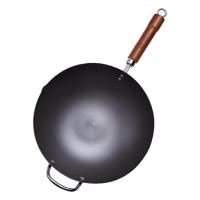 [购前咨询]适用日本壹加生活铁锅炒锅老式家用无涂层燃气灶煤气灶专用炒菜不粘锅