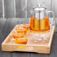 [购前咨询]适用漫漫屋防爆耐热玻璃煮茶壶功夫红茶具不锈钢过滤泡茶杯家用水壶