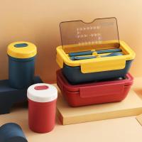 [购前咨询]适用学生饭盒上班族便当盒便携创意带盖密封分隔型微波炉加热餐盒套装