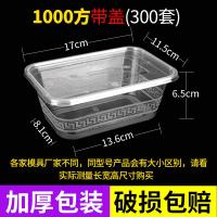 [购前咨询]适用胜品长方形ML一次性餐盒塑料外卖打包加厚透明饭盒快餐便当碗