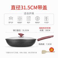 【购前咨询】适用麦饭石平底锅不粘锅煎饼烙饼小牛排煎锅家用电磁炉燃气灶煎蛋锅具