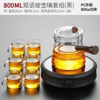 [购前咨询]适用玻璃煮茶壶家用耐高温加厚泡茶壶电陶炉煮茶器套装网红烧水花茶壶