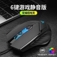 极控者(TiMER)炫光牧马人游戏鼠标有线静音无声笔记本电脑家用机械电竞宏专 磨砂黑-6键宏编程版【防滑静音】 官方标配