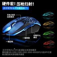 极控者(TiMER)达尔优牧马人真机械键盘鼠标套装耳机二件三件套青黑红茶轴专用有线吃鸡游 牧马人4代+黑轴蓝光+725红