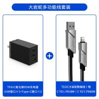 极控者(TiMER)TEGIC氮化镓充电器65W快充头MacBook 大岩蛇多功能线套装丨配TEGIC大岩蛇多功能线丨银