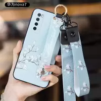 极控者(TiMER)华为nova7手机壳女款novo7pro保护套5g 华为Nova7[兰花腕带+钢化膜+长短兰花挂绳]