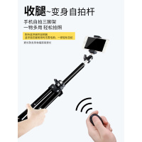 极控者(TiMER)手机三角架拍摄神器多功能自拍三脚架夹补光灯摄影 2.1米黑色-送三机位架+收纳袋+蓝牙+10吋补光灯