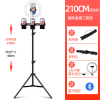 极控者(TiMER)手机直播支架拍照网红自拍架视频录像拍摄 2.1米支架[26cm补光灯带软管手机夹+多机位夹+遥控器]