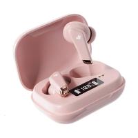 极控者(TiMER)森麦真无线蓝牙耳机双半入耳式隐形通用华为苹果小米安卓男女生款 粉色 官方标配