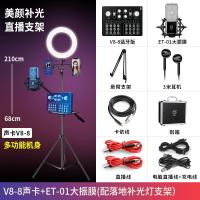 极控者(TiMER)好牧人 V8声卡直播专用套装手 升级版V8-8黑色声卡+大振膜麦+落地补光灯+铝箱[全套] 官方标配