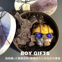 极控者(TiMER)大蜂蓝牙小音箱无线音响便携式迷你创意低音炮双喇叭大 大黄蜂抱抱桶+暗黑皮卡丘公仔带电脑连接 官方标配