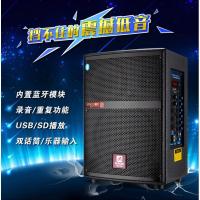 极控者(TiMER)曼龙户外K歌便携三分频音响大功率重低音电瓶移动音 M610S10寸+2个话筒+遥控U盘升级版350W