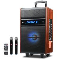 极控者(TiMER)狮乐广场舞音响十年老店户外K歌唱歌移动拉杆大功率无线蓝牙演出快手直播便携式蓝 SD-515寸配两手持