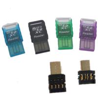 极控者(TiMER)迷你高速读卡器 micro sd手机音箱内存卡小提琴TF 读卡器+M口+C口手机转接头 USB2.0