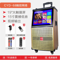 极控者(TiMER)长虹广场舞音响带显示屏幕户外音箱k歌演 [带彩灯]触摸一体机[19寸屏15寸重低音]+2只无线话筒A