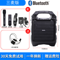 极控者(TiMER)飞利浦SD55户外广场舞便携式手提小型音响重低音炮超大声音功率移动蓝牙音箱带无 标配+一拖二无线耳麦