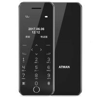 启尚QISHANGATMAN创星 R9超薄卡片手机移动联通电信智能备用4g迷你学生戒网 黑色 4G全网通官方标配32GB