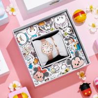 启尚QISHANG迪士尼联名儿童手表女孩学生女童可爱初高中生ins [薇娅推荐礼盒装]钢带-玫金壳白面-208+精美手镯