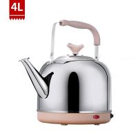 304大容量自动断电烧水壶电热水壶大容量家用保温电煮水壶不锈钢 卡其色 6L特厚款（自动断电）家庭推荐