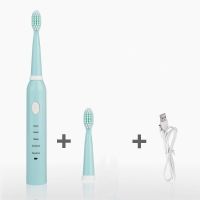 5档可调模式座充USB充电款电动牙刷成人儿童电动牙刷自动牙刷软毛 黑色 8刷头+座充