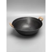 Vitamer滕州铁锅梁氏父子双耳老式手工炒锅生铁无涂层家用铸铁圆底大铁锅 直径32cm双耳锅（轻便款）