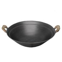 Vitamer梁氏父子双耳铁锅老式家用生铁炒锅圆底无涂层大铁锅铸铁炒菜锅 1代轻便40cm双耳锅【深11cm】