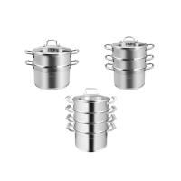 Vitamer德国304不锈钢蒸锅家用加厚2层蒸笼电磁炉煤气灶通用大号双层三层 四层（30cm）