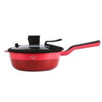 Vitamer法国马克西姆不粘锅小炒锅家用平底炒菜电磁炉小型小号多功能不沾 红色