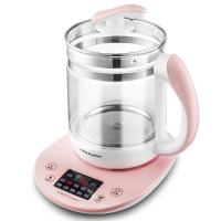 荣事达养生壶家用全自动多功能玻璃养身煮花茶壶煮茶器办公室小型 红色