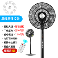 荣事达电风扇家用遥控摇头风扇台式立式两用电扇办公室宿舍落地扇 星耀黑遥控款
