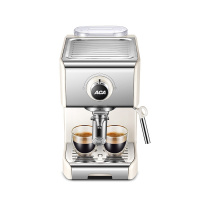 ACA/北美电器 意式咖啡机商用家用全半自动蒸汽式打奶泡 米白色+不锈钢色