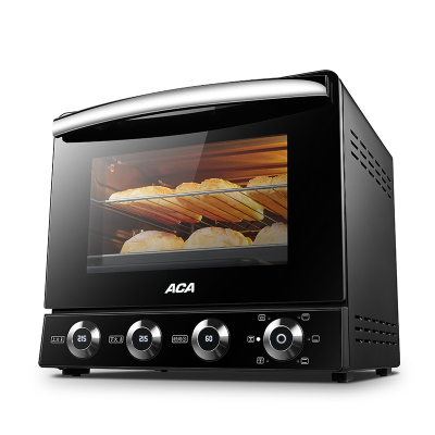 ACA/北美电器 电烤箱家用烘焙多功能全自动商用大容量 黑色